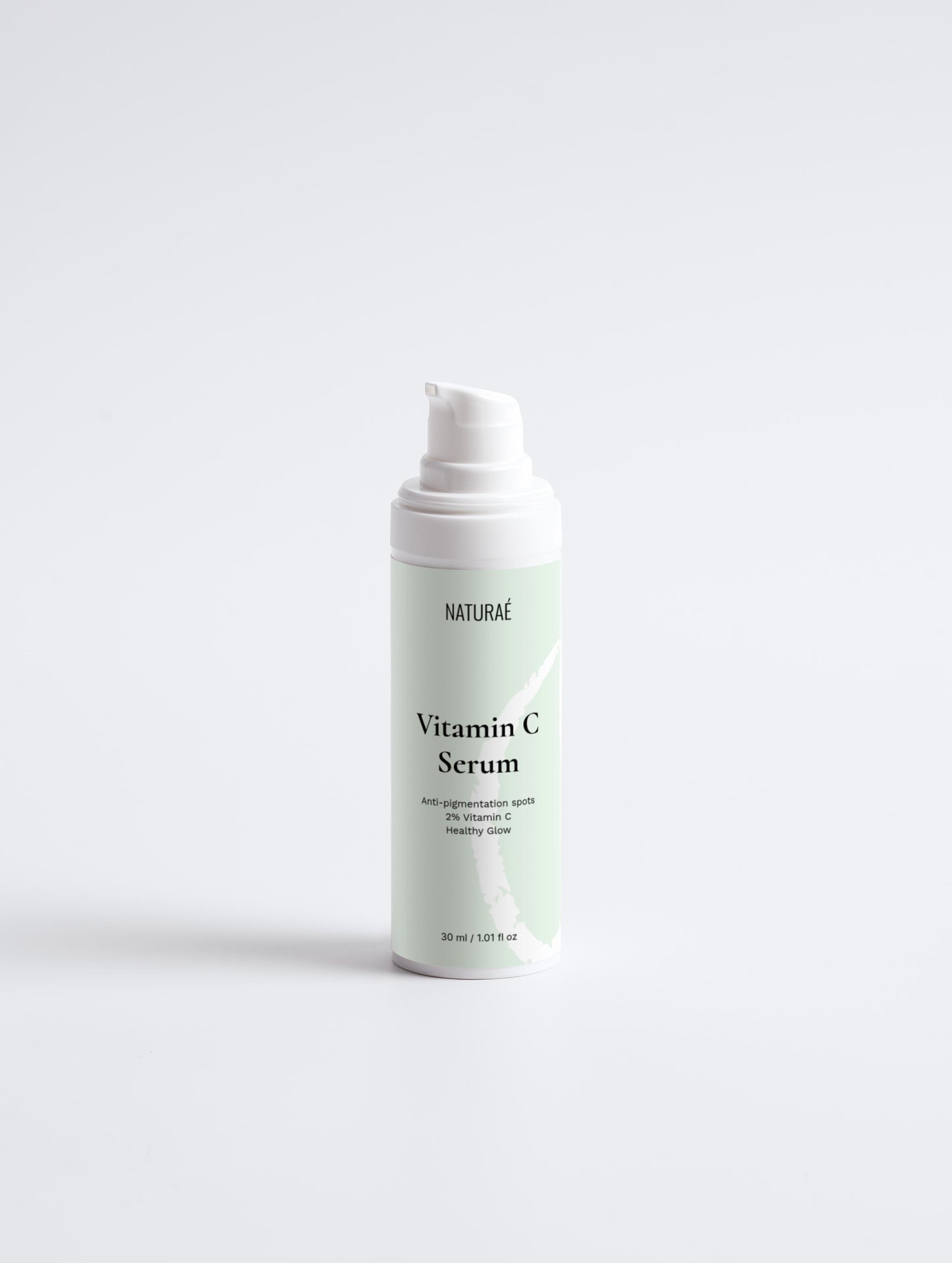 Vitamin C serum bottle on a white background